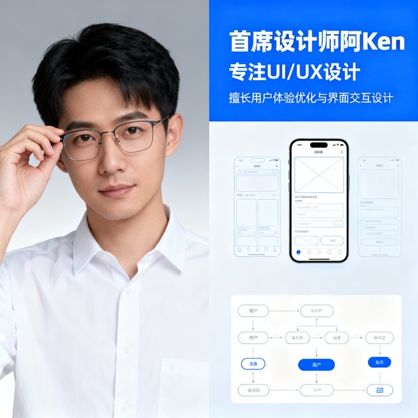 首席设计师阿Ken,擅长UI/UX